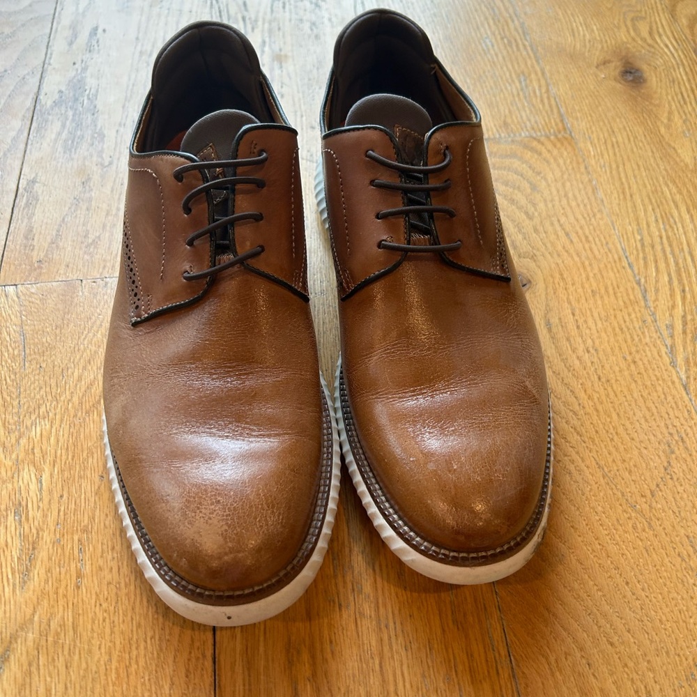 Men's Brown Leather Lace-Up Shoes